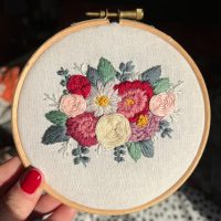 5" Floral Embroidery