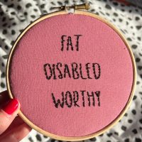 5" Fat Disabled Worthy Embroidery